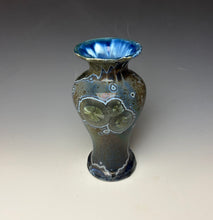 Load image into Gallery viewer, Cobalt Galaxy Crystalline Glazed Vase 11