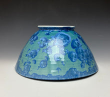 Load image into Gallery viewer, Teal Crystalline Glazed Bowl