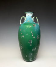Load image into Gallery viewer, Jade Green Crystalline Glazed Amphora