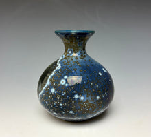 Load image into Gallery viewer, Cobalt Galaxy Crystalline Glazed Mini Vase 2