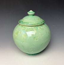 Load image into Gallery viewer, Mint Green Crystalline Glazed Jar