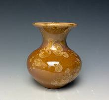 Load image into Gallery viewer, Iced Caramel Crystalline Glazed Mini Vase #2