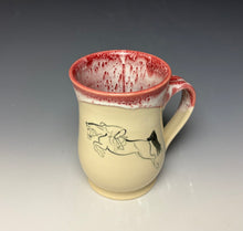Load image into Gallery viewer, Jumping Horse & Rider Mug- Bright Red