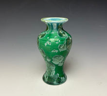 Load image into Gallery viewer, Emerald Green Crystalline Glazed Mini Vase 6