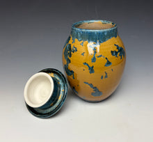 Load image into Gallery viewer, Blue and Orange Crystalline Jar