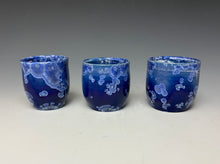 Load image into Gallery viewer, Winter Sky Blue Crystalline Sake Cup
