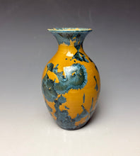 Load image into Gallery viewer, Blue and Orange Crystalline Mini Vase 5