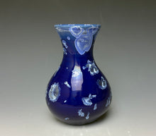 Load image into Gallery viewer, Winter Sky Blue Crystalline Glazed Mini Vase