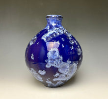 Load image into Gallery viewer, Winter Sky Blue Crystalline Glazed Vase 3