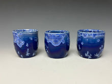 Load image into Gallery viewer, Winter Sky Blue Crystalline Sake Cup