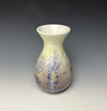 Load image into Gallery viewer, Crystalline Vase in Ivory and Periwinkle