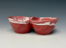 Load image into Gallery viewer, Double Dip Dish- Bright Red