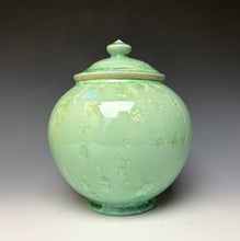Load image into Gallery viewer, Mint Green Crystalline Glazed Jar