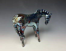 Load image into Gallery viewer, Copper Rainbow Raku Horse 880