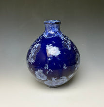 Load image into Gallery viewer, Winter Sky Blue Crystalline Glazed Vase 3