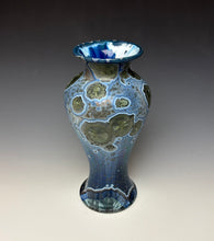 Load image into Gallery viewer, Cobalt Galaxy Crystalline Glazed Vase 7