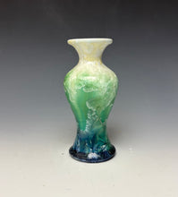 Load image into Gallery viewer, Crystalline Mini Vase in Ivory, Green and Blue