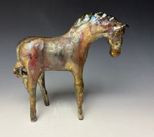 Load image into Gallery viewer, Copper Satin Raku Horse 878