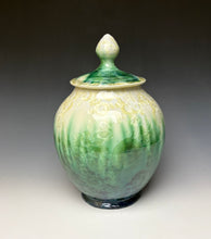 Load image into Gallery viewer, Ivory and Emerald Crystalline Jar
