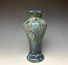 Load image into Gallery viewer, Cobalt Galaxy Crystalline Glazed Vase 7