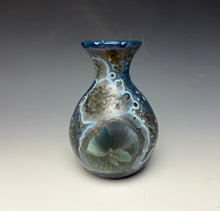Load image into Gallery viewer, Cobalt Galaxy Crystalline Glazed Vase 4