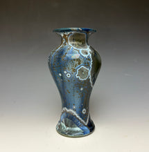Load image into Gallery viewer, Cobalt Galaxy Crystalline Glazed Vase 2
