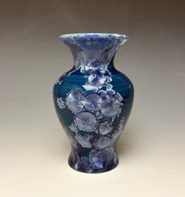 Load image into Gallery viewer, Crystalline Glazed Mini Vase in Atlantic Storm Blue 5
