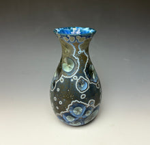Load image into Gallery viewer, Cobalt Galaxy Crystalline Glazed Vase 4