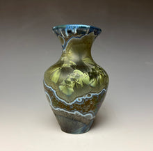 Load image into Gallery viewer, Cobalt Galaxy Crystalline Glazed Mini Vase 14
