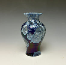 Load image into Gallery viewer, Winter Sky Blue Crystalline Glazed Mini Vase #2