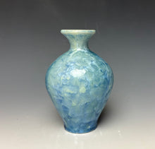Load image into Gallery viewer, Teal Blue Crystalline Glazed Mini Vase 4