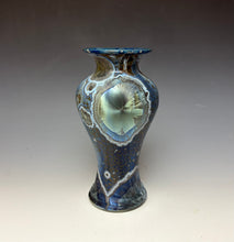 Load image into Gallery viewer, Cobalt Galaxy Crystalline Glazed Vase 2