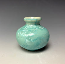 Load image into Gallery viewer, Light Green Crystalline Glazed Mini Vase #4