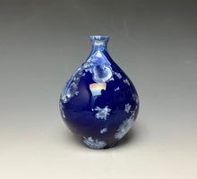 Load image into Gallery viewer, Winter Sky Blue Crystalline Glazed Mini Vase #2