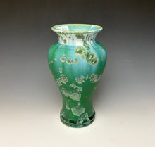 Load image into Gallery viewer, Emerald Green Crystalline Glazed Vase