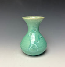 Load image into Gallery viewer, Light Green Crystalline Glazed Mini Vase