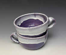Load image into Gallery viewer, Purple and White Soup Mug