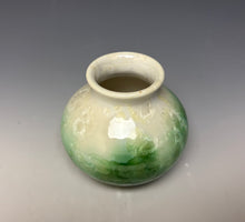 Load image into Gallery viewer, Crystalline Mini Vase in Ivory and Green