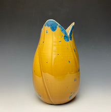 Load image into Gallery viewer, Tulip Vase- Blue and Orange #12
