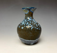 Load image into Gallery viewer, Cobalt Galaxy Crystalline Glazed Mini Vase 2