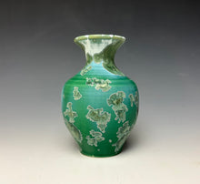 Load image into Gallery viewer, Emerald Green Crystalline Glazed Mini Vase