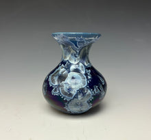 Load image into Gallery viewer, Winter Sky Blue Crystalline Glazed Mini Vase 7