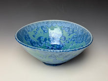 Load image into Gallery viewer, Teal Crystalline Glazed Bowl