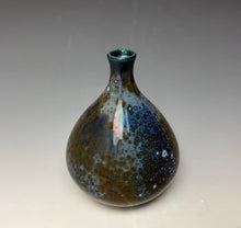 Load image into Gallery viewer, Cobalt Galaxy Crystalline Glazed Mini Vase 2