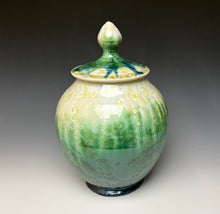 Load image into Gallery viewer, Ivory and Emerald Crystalline Jar
