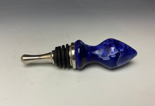 Load image into Gallery viewer, Crystalline Glazed Bottle Stopper- Winter Sky Blue #1