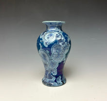 Load image into Gallery viewer, Crystalline Glazed Mini Vase in Atlantic Storm Blue 4