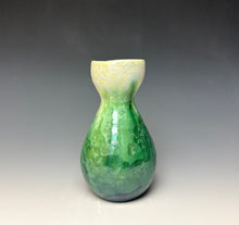 Load image into Gallery viewer, Ivory and Emerald Crystalline Sake Pitcher