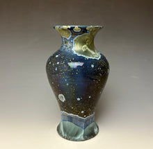 Load image into Gallery viewer, Cobalt Galaxy Crystalline Glazed Vase