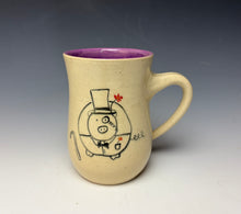 Load image into Gallery viewer, Fancy Pig Mug- Purple